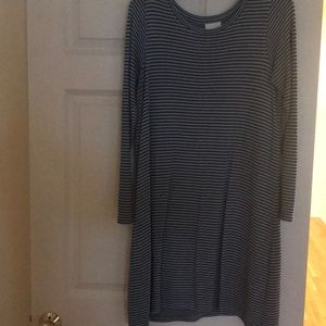 Cute all cotton JJill striped dress, gently worn